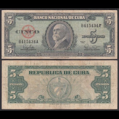 Kuba - Cuba 5 Peso 1960 Pick 92a F (4) (25736