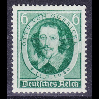 Deutsches Reich DR Mi. 608 ** Otto v.Guericke 3.Reich 1936 (10730