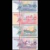 Suriname - 5,10,25+100 Gulden Banknoten 1998 UNC (1) Vögel Birds (14166