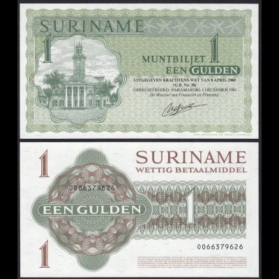Suriname - 1 Gulden Banknoten 1984 UNC (1) Pick 116h (14163