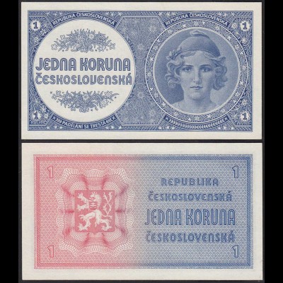 Tschechoslowakei - CZECHOSLOVAKIA 1 Korun 1945 Pick 58a UNC (1) (14051
