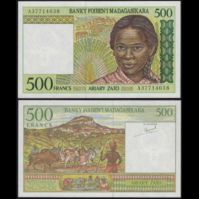 MADAGASKAR - MADAGASCAR 500 Francs (1994) Pick 75 a UNC (1) (14374