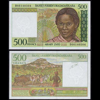 MADAGASKAR - MADAGASCAR 500 Francs (1994) Pick 75b Serie B UNC (1) (14373