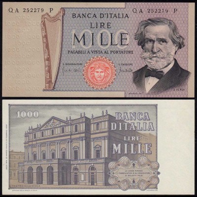 Italien - Italy 1000 Lire Banknote 1969 Pick 101a UNC (1) (14375