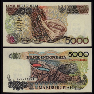 INDONESIEN - INDONESIA 5000 RUPIAH 1992/1999 Pick 130h UNC (1) (17943