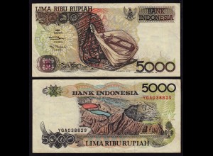 INDONESIEN - INDONESIA 5000 RUPIAH 1992/1992 Pick 130a VF (3) (17939