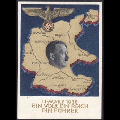 AK NS Militaria Propagandakarte 3.Reich 1938 Ga.P268 Swastika SST (22908