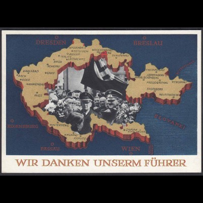 AK NS Militaria Propagandakarte 3.Reich 1938 Ga.P275 Sudetenland (22912