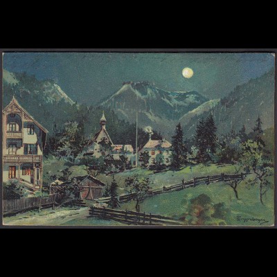 AK Kunstkarte Mondschein signiert von Brühl nach Simmern 1903 (24485