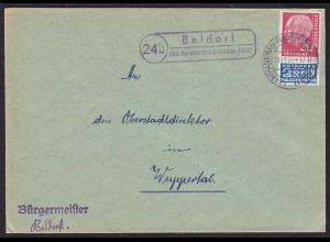 Brief Posthilfstelle/Landpost BELDORF über Hanerau-Hademarschen (Holst.)