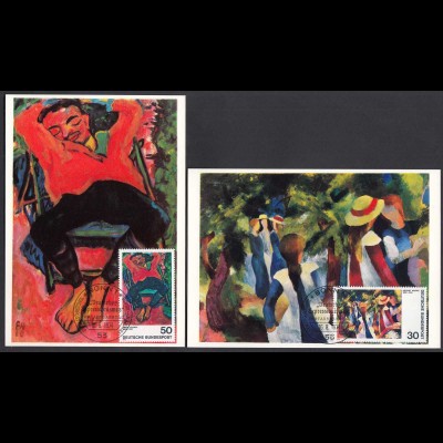 BRD BUND Maximumkarten Mi.816/17 Expressionismus II 1974 (25939