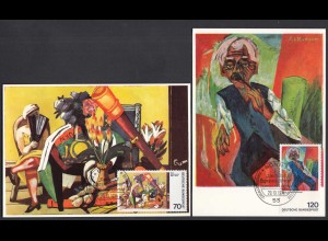 BRD BUND Maximumkarten Mi.822/23 Expressionismus III 1974 (25942