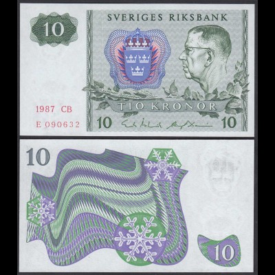 Schweden - Sweden 10 Kronor 1987 Pick 52e UNC (1) (26096