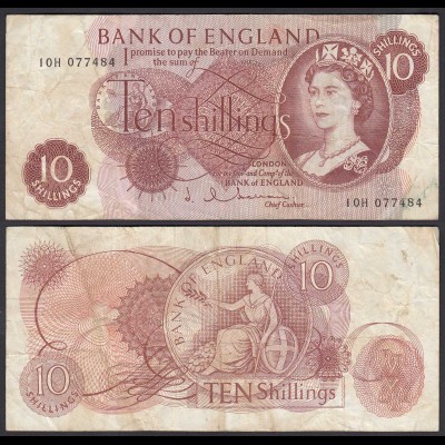 Grossbritannien - Great Britain 10 Shilling ND (1962-66) Pick 373b F (4) 