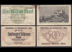 GERMANY - Speyer 1 + 500 Million Mark NOTGELD Gutscheine 1923 (26114