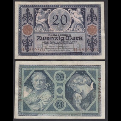 Reichsbanknote 20 Mark 1915 Ro 53 VF/XF (2/3) (26180