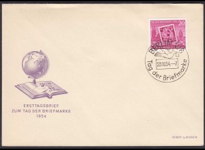 DDR FDC Tag der Briefmarke Mi.445A Stempel 23.10.1954 (26197