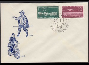 DDR FDC Tag der Briefmarke Mi.660-61 Stempel 23.10.1958 (26225