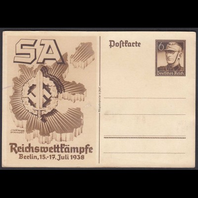 AK NS Militaria Propaganda Karte 3.Reich SA Reichswettkämpfe 1938 (26435