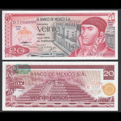MEXIKO - MEXICO - 20 Pesos 1977 Serie DD Pick 64d UNC (1) (26459