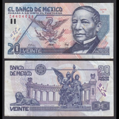 MEXIKO - MEXICO - 20 Pesos 1992 Serie M Pick 100 VF (3) (26461