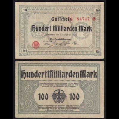 Osnabrück 100- Milliarden Mark 1923 Notgeld handelskammer (26494