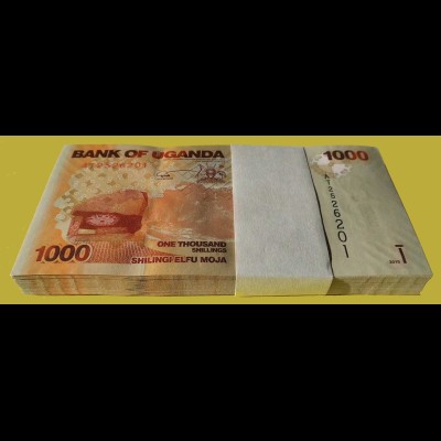 Uganda 1000 Shillings 2010 Pick 49 UNC (1) Bundle á 100 Stück (90018