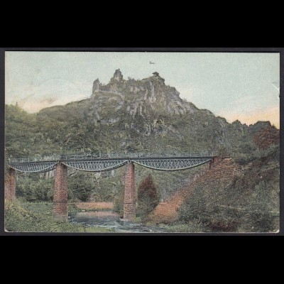 AK Ahrtal Rittersprung bei Altenahr 1909 gelaufen (17172
