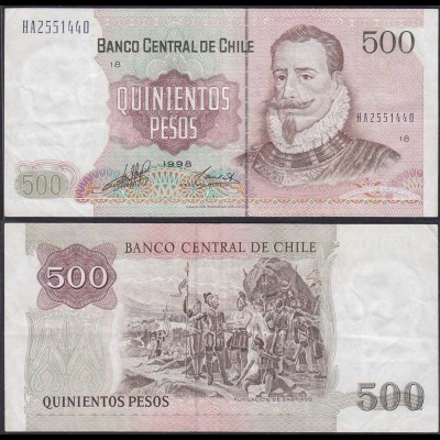 Chile - 500 Escudos Banknote 1998 Pick 153e VF (3) (12837