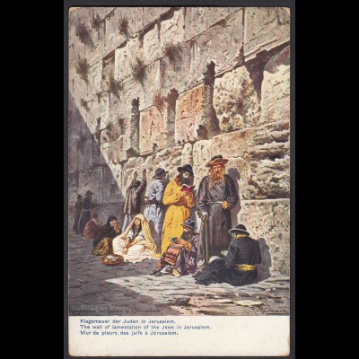 AK Palestina Nr. 7 Klagemauer der Juden in Jerusalem 1910 (26676