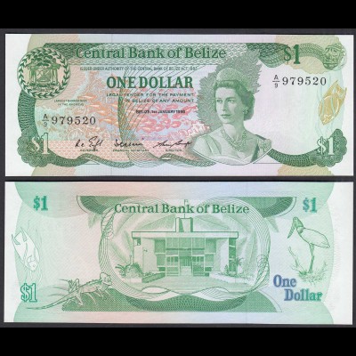 Belize - 1 Dollar Banknote 1.1.1986 Pick 46b UNC (1) (26750