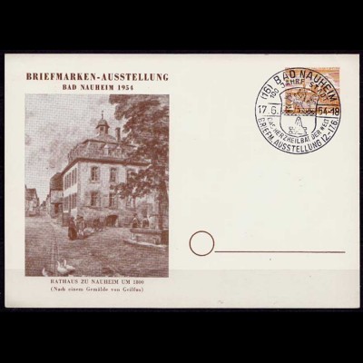 100 Jahre Bad Nauheim 1954 Privat-Ganzsache mit sonderstempel (6907