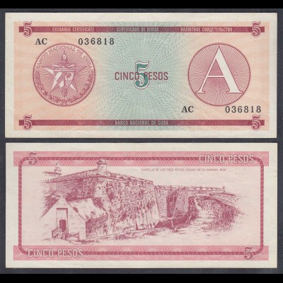 Kuba - Cuba 5 Peso Foreign Exchange Certificates 1985 Pick FX3 VF (3) (26794