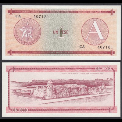 Kuba - Cuba 1 Peso Foreign Exchange Certificates 1985 Pick FX1 UNC (1) (26799