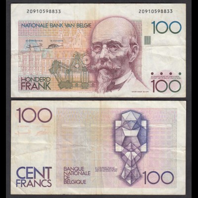 Belgien - Belgium 100 Francs Banknote ND (1982-94) Pick 142a F (4) (26844