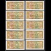 Moldawien - Moldova 10 Stück á 1 Leu Banknote 1992 Pick 5 UNC (1) (89115