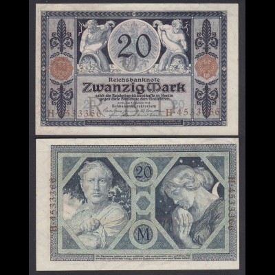 Reichsbanknote 20 Mark 1915 Ro 53 aUNC (1-) (26870