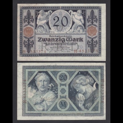 Reichsbanknote 20 Mark 1915 Ro 53 XF (2) (26872