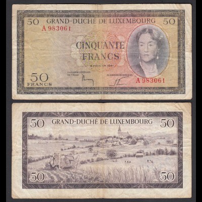 Luxemburg - Luxembourg 50 Francs 1961 Pick 51 - F (4) (26873