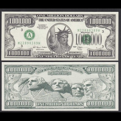 USA 2000 1- Million Dollar Schein Gedenk-Note HOUSTEN, TX (26877
