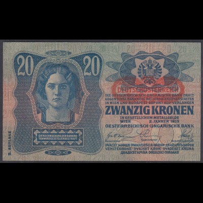 Österreich - Austria 20 Kronen 1919 (1913) Pick 53a aUNC (1-) (26920
