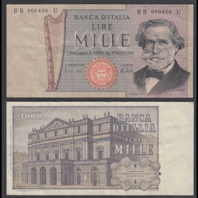 Italien - Italy 1000 Lire Banknote 1973 Pick 101c F (4) (27019