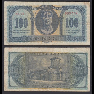 Griechenland - Greece Königreich 100 Drachmai 1953 Pick 324b F (4) 27062