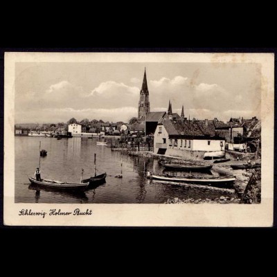 AK Schleswig Boote in der Holmer Bucht 1950 (6976