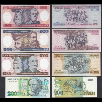 Brasilien - Brazil 4 Stück Banknoten 100,200,500,1000 Cruzeiros aUNC (1-) (26806