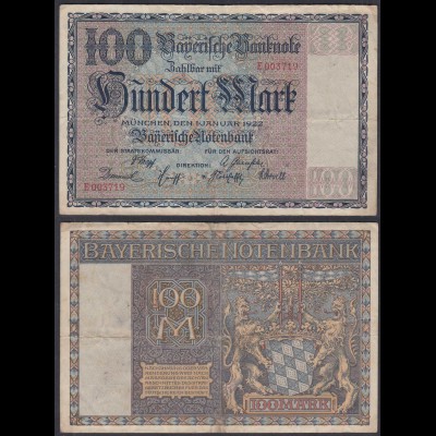 Bayern - 100 Mark 1922 Bayerische Notenbank Ro BAY4 (26982
