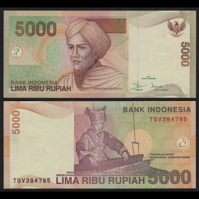 Indonesien - Indonesia 5000 5.000 Rupiah 2001/2007 Pick 142g UNC (1) (21489