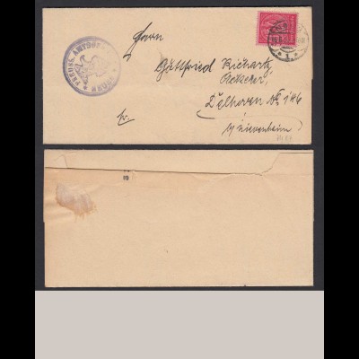 Amtsgericht Neuss Dienstbrief 1921 EF Mi.74 Ladung Testament Eröffnung (21693