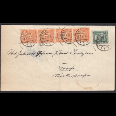 Amtsgericht Neuss Dienstbrief 1922 MIF Mi.D 16 + 20 (4) (21699