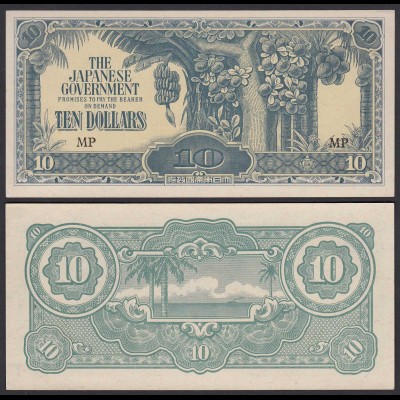 Malaya - Malaysia 10 Dollar (1942) Japanese Government Pick M7c UNC (1) (21203